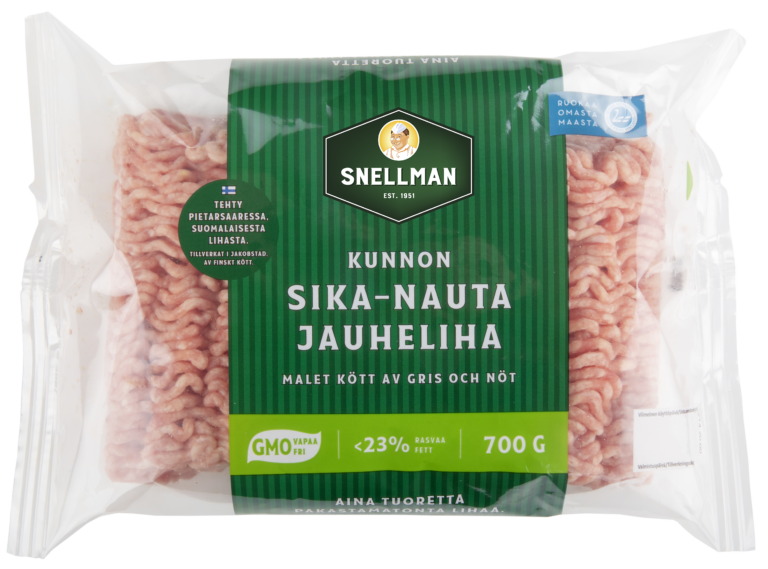 Kunnon sika-nauta jauheliha 23 % 700 g | Snellmanin tuotteet