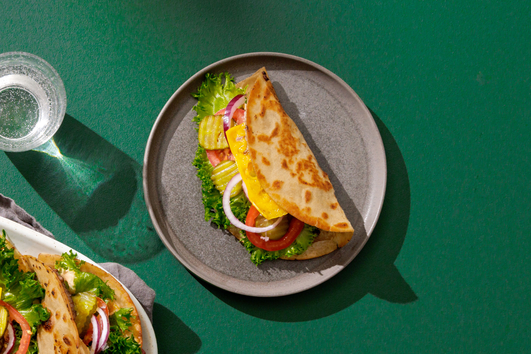 Lättare burgertortillas