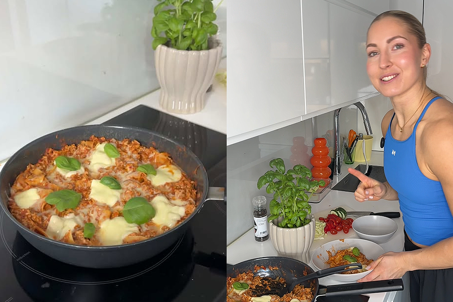 Lätt lasagnepanna för den aktiva människan