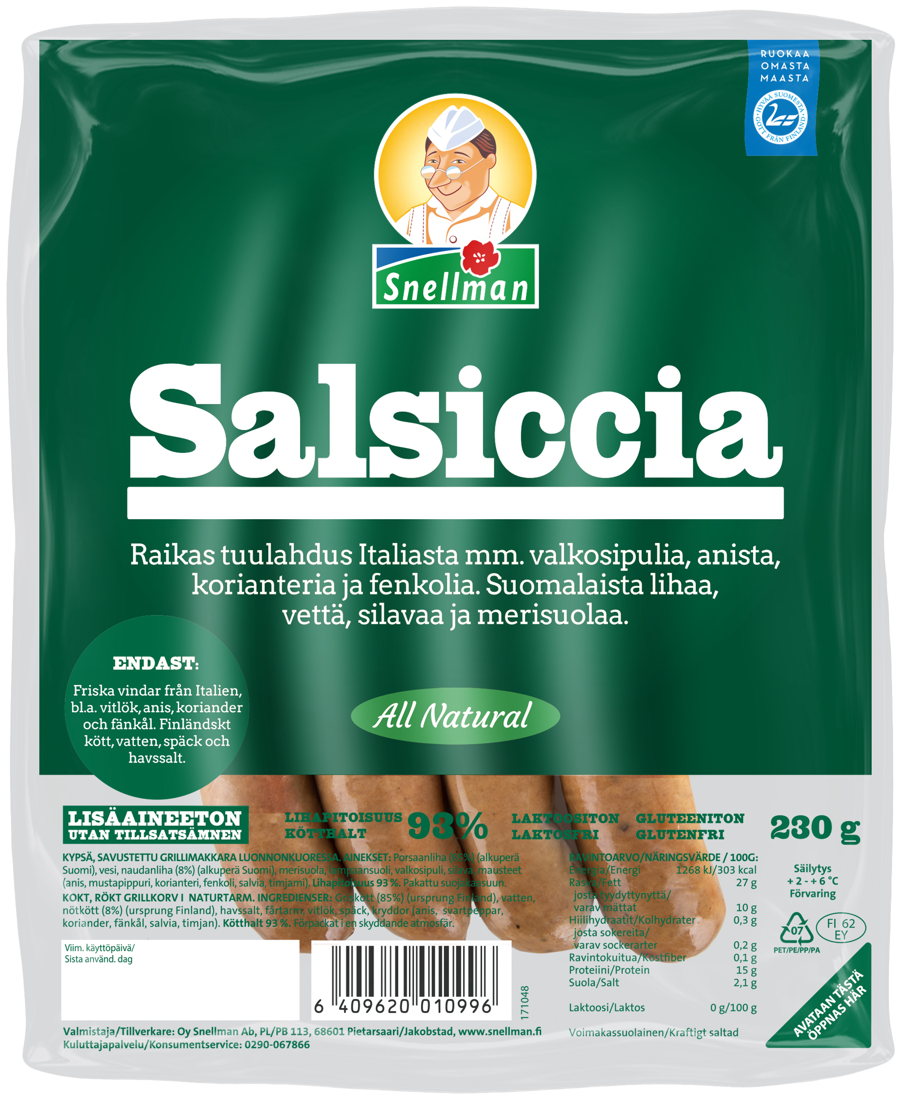 All Natural Salsiccia 230 g