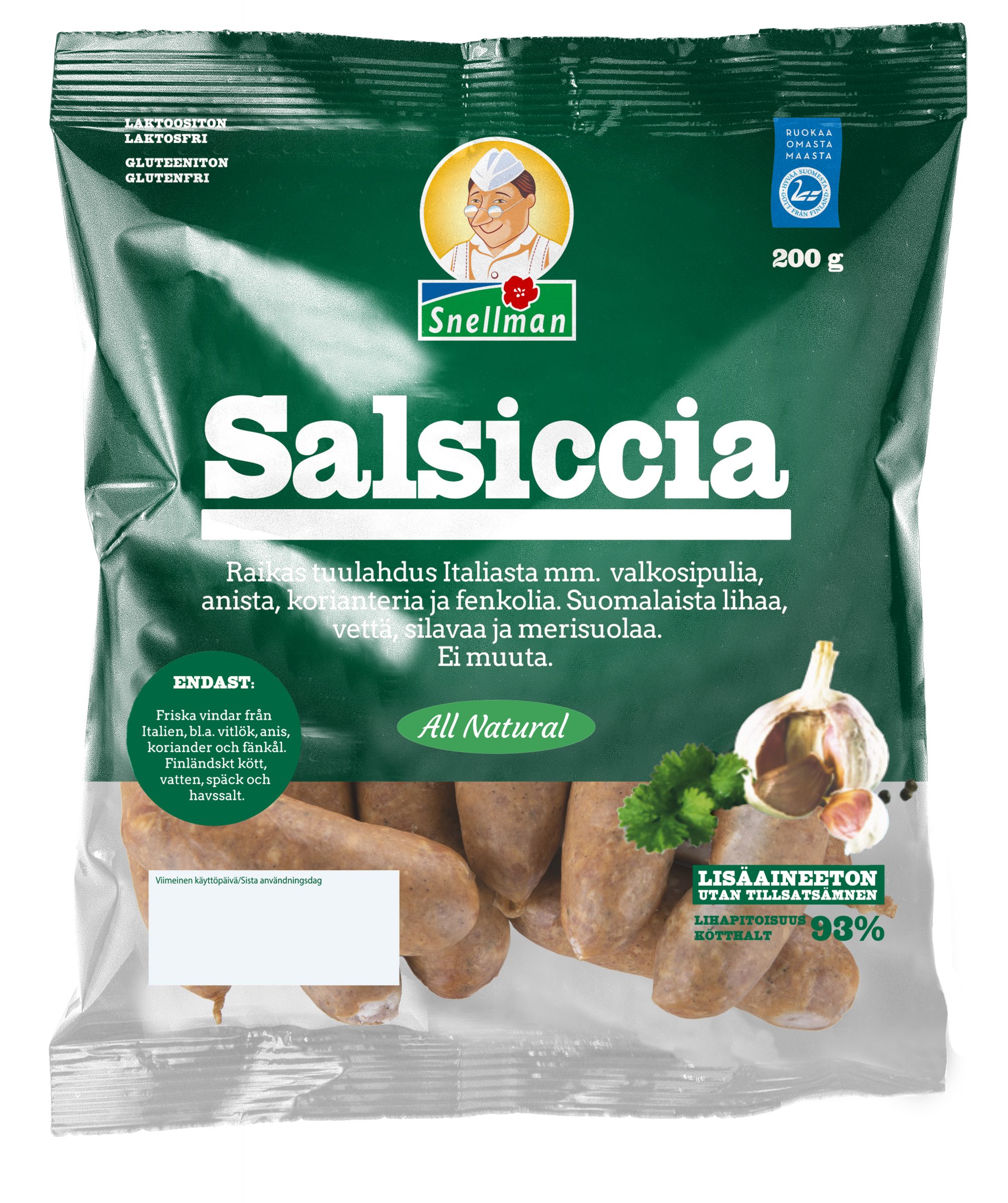All Natural Salsiccia 200 g pussi